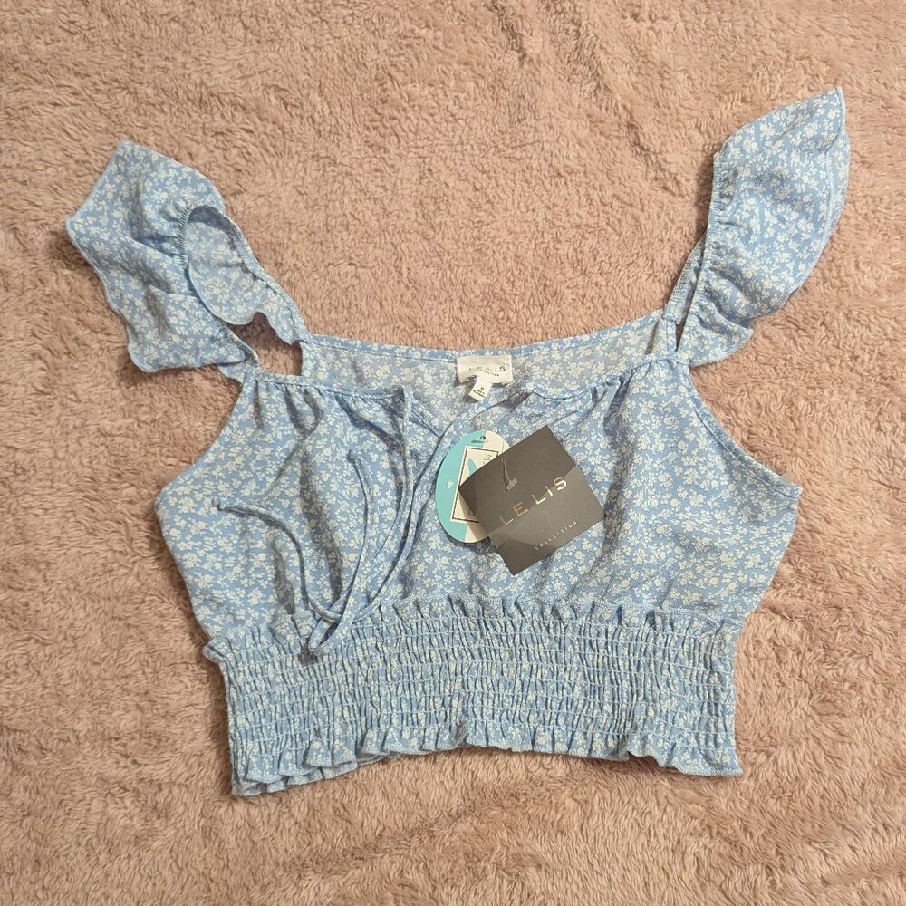 Le Lis Playful Beginning Floral Crop Top, Size M